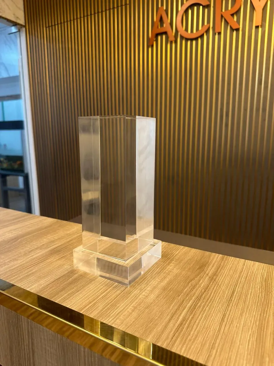 Clear acrylic pedestal display