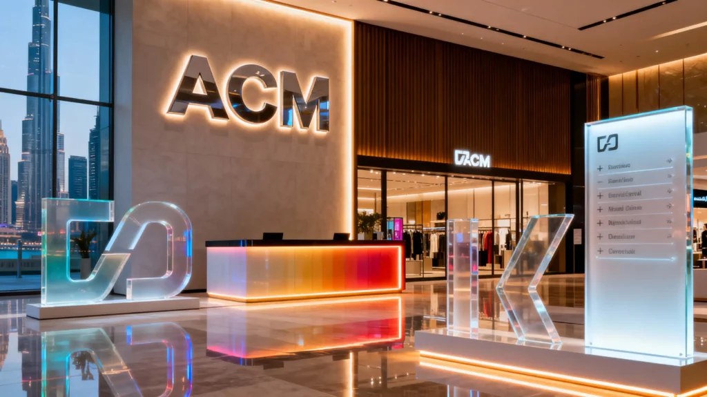 Acrylic Signage in Dubai - 3D Letters, LED Signs & Corporate Branding