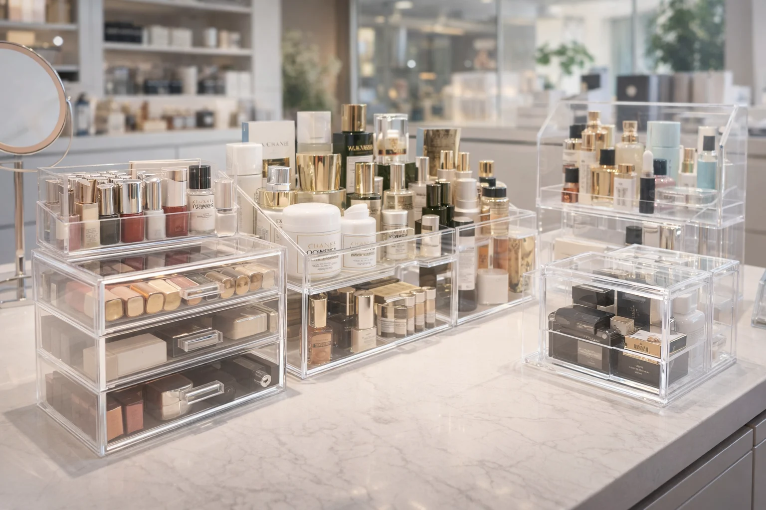 Custom Acrylic Cosmetic Boxes in Dubai - Premium Storage Display Solutions for Beauty Brands