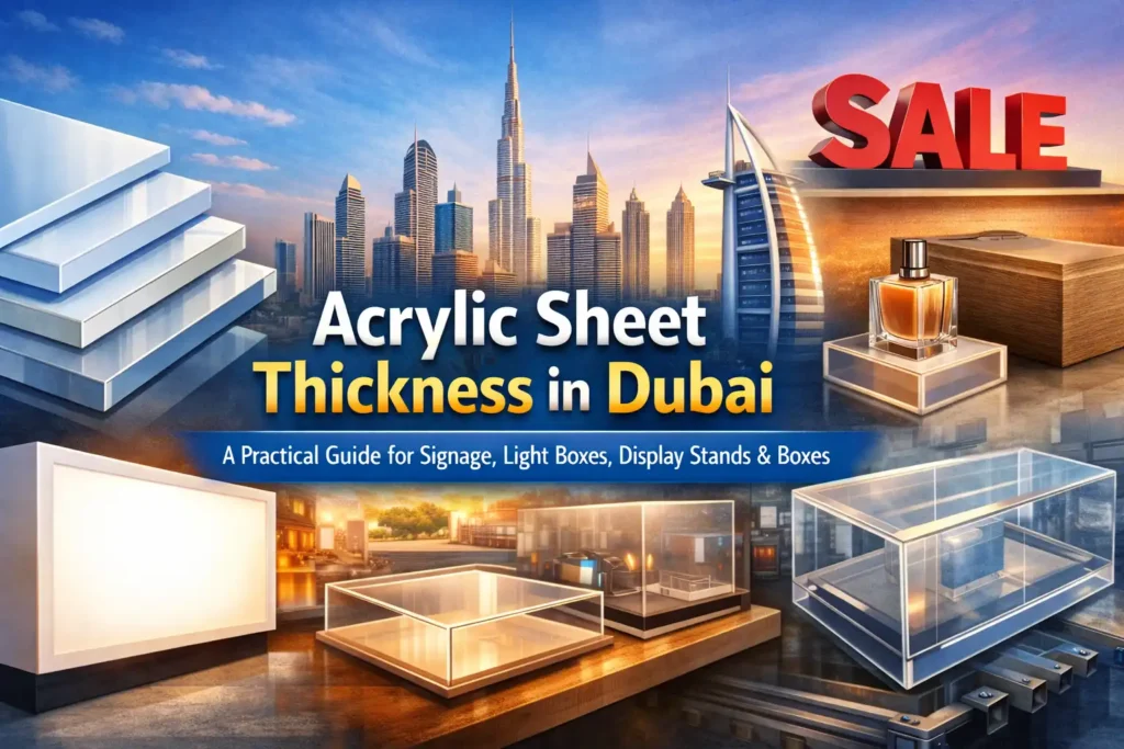 Acrylic Sheet Thickness in Dubai: A Practical Guide for Signage, Light Boxes, Display Stands and Boxes