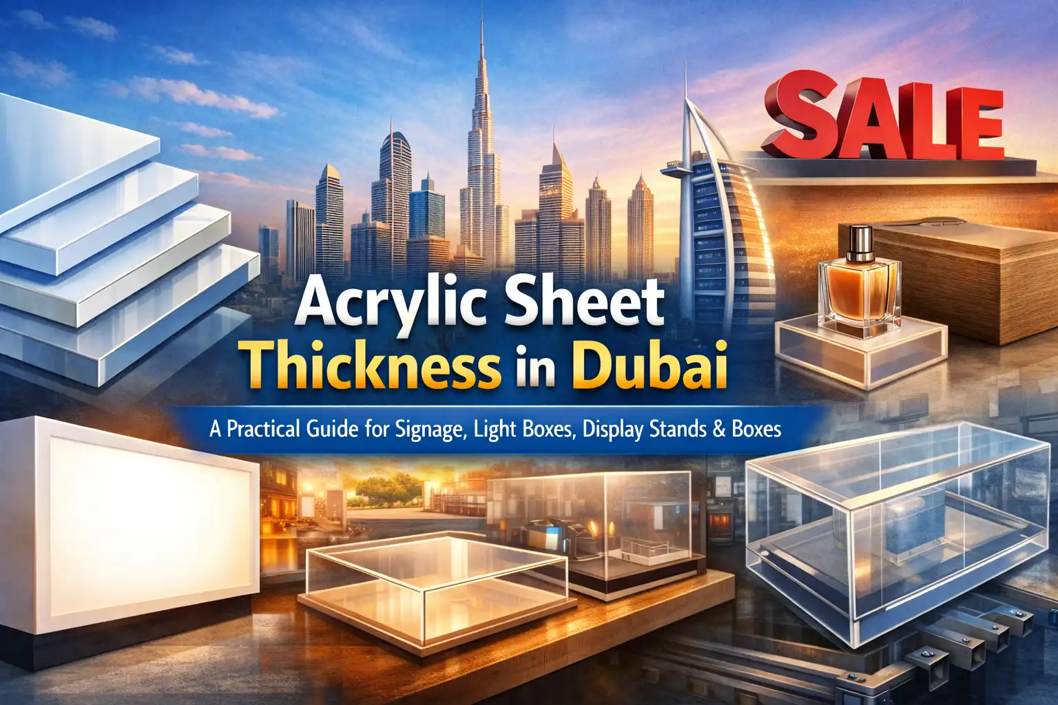 Acrylic Sheet Thickness in Dubai: A Practical Guide for Signage, Light Boxes, Display Stands and Boxes